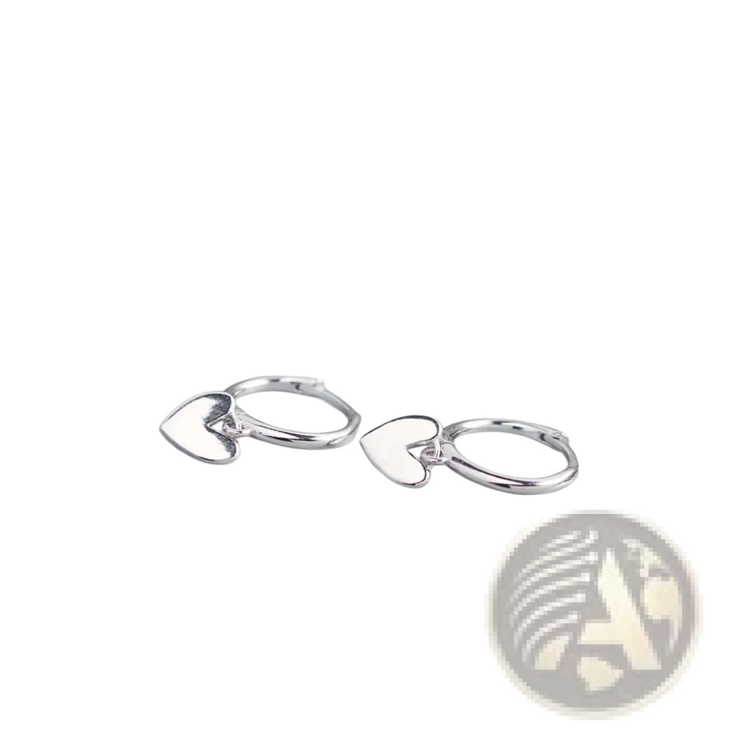 Minimalist Heart Shaped Hoop Earrings in Silver and Gold