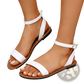 Minimalist Leather Ankle Strap Roman Sandals