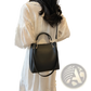 Minimalist Leather Bucket Bag with Detachable Strap