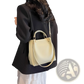 Minimalist Leather Bucket Bag with Detachable Strap