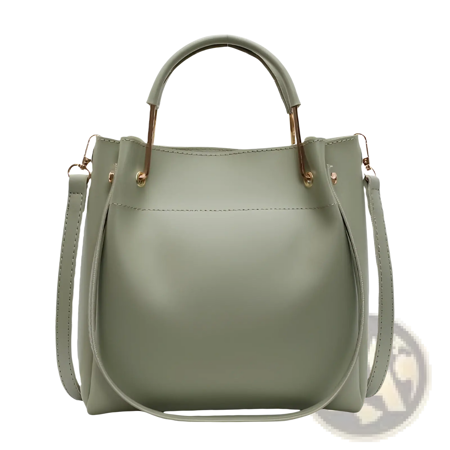 Minimalist Leather Bucket Bag with Detachable Strap