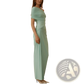 Mint Green Off-shoulder Pleated Maxi Gown