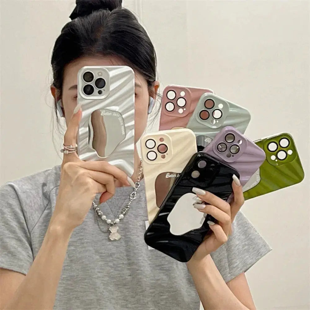 Mirror Water Ripple Reflective Case for Iphone 14 Pro Max