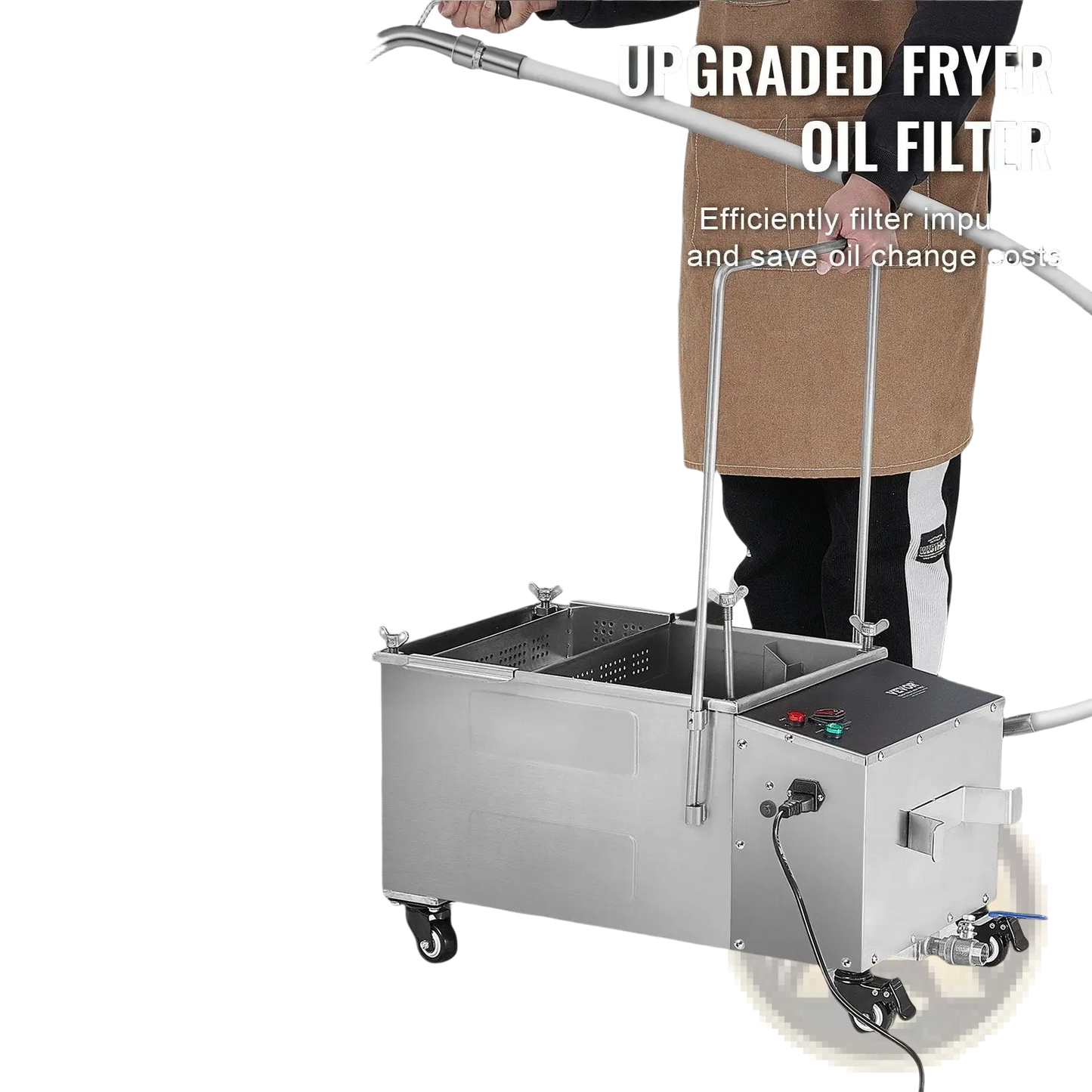 Mobile Fryer Filter 38l Oil Filtration System 10l/min