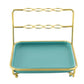Modern Gold and Ceramic Vanity Cosmetics Organizer