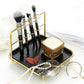 Modern Gold and Ceramic Vanity Cosmetics Organizer