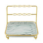 Modern Gold and Ceramic Vanity Cosmetics Organizer