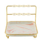 Modern Gold and Ceramic Vanity Cosmetics Organizer
