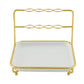 Modern Gold and Ceramic Vanity Cosmetics Organizer