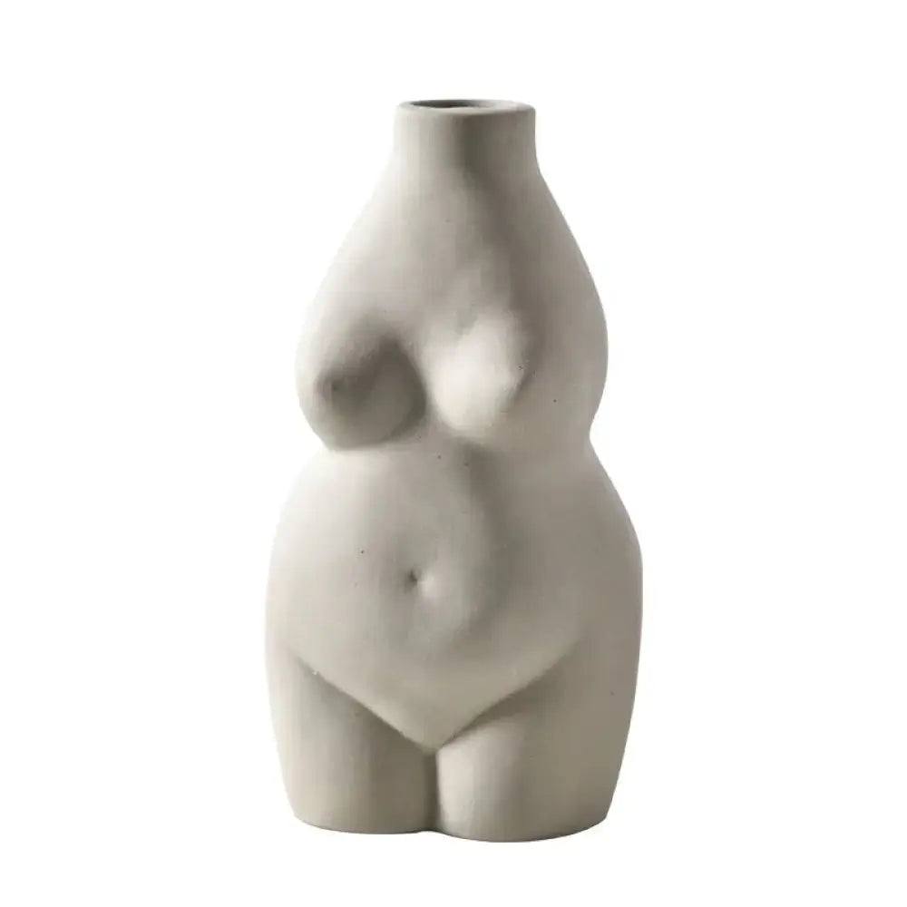 Modern Minimalist Female Form Ceramic Art Vase