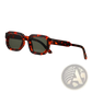 Modern Square Frame Retro Tinted Sunglasses