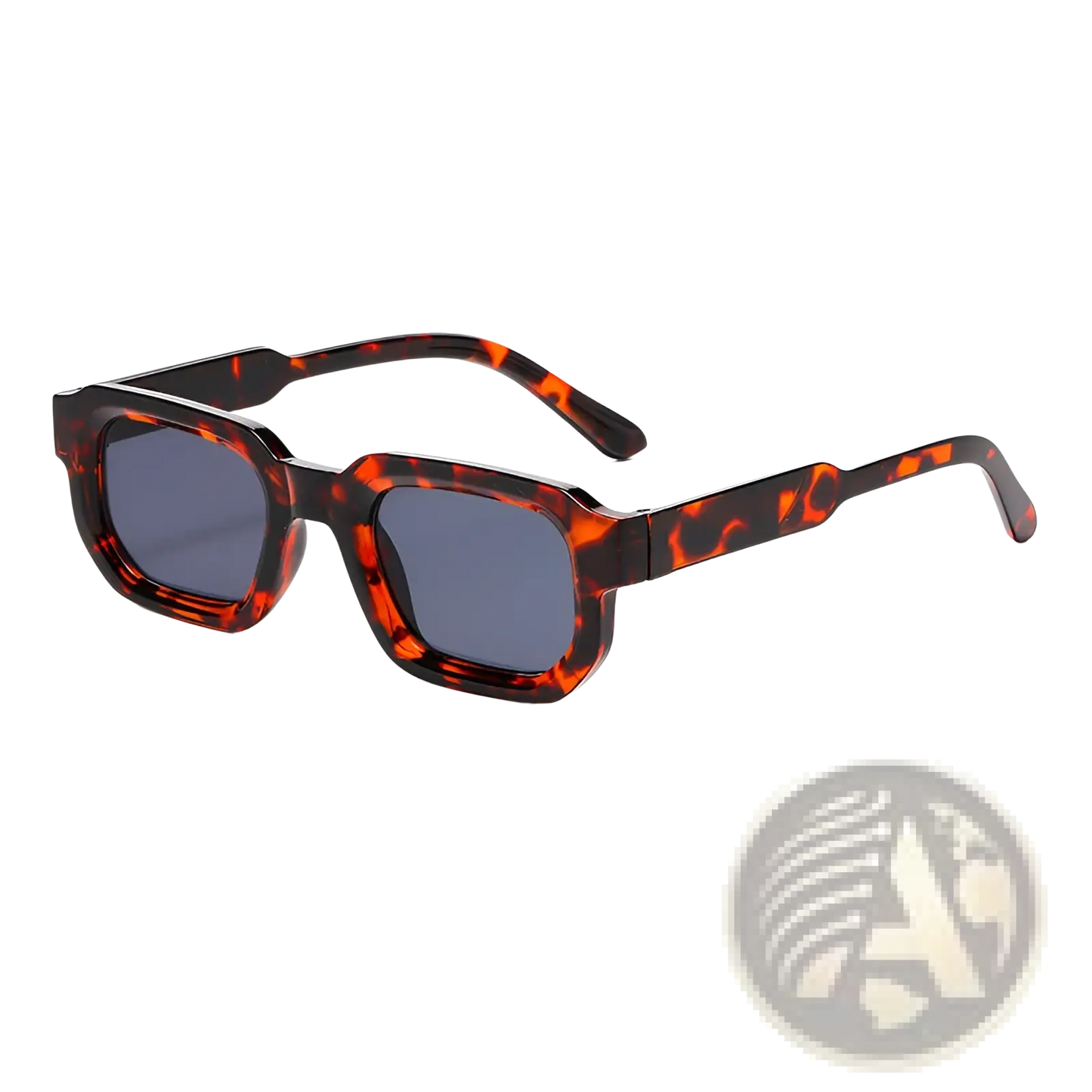 Modern Square Frame Retro Tinted Sunglasses