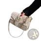 Monogram Letter Print Crossbody Messenger Bag