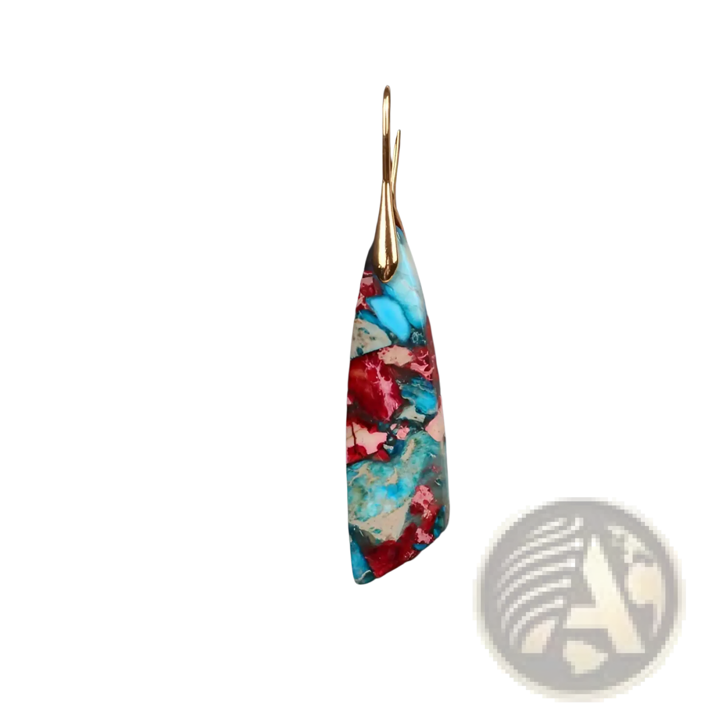 Mosaic Geometric Stone Flower Drop Earrings