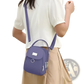 Multi Pocket Nylon Crossbody Bag with Earbud Case Attachment