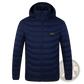 Multi Zone Quilted Electric Heated Jacket with Detachable Hood