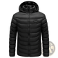 Multi Zone Quilted Electric Heated Jacket with Detachable Hood