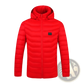 Multi Zone Quilted Electric Heated Jacket with Detachable Hood