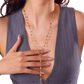 Multicolor Crystal Geometric Gold Pendant Necklace