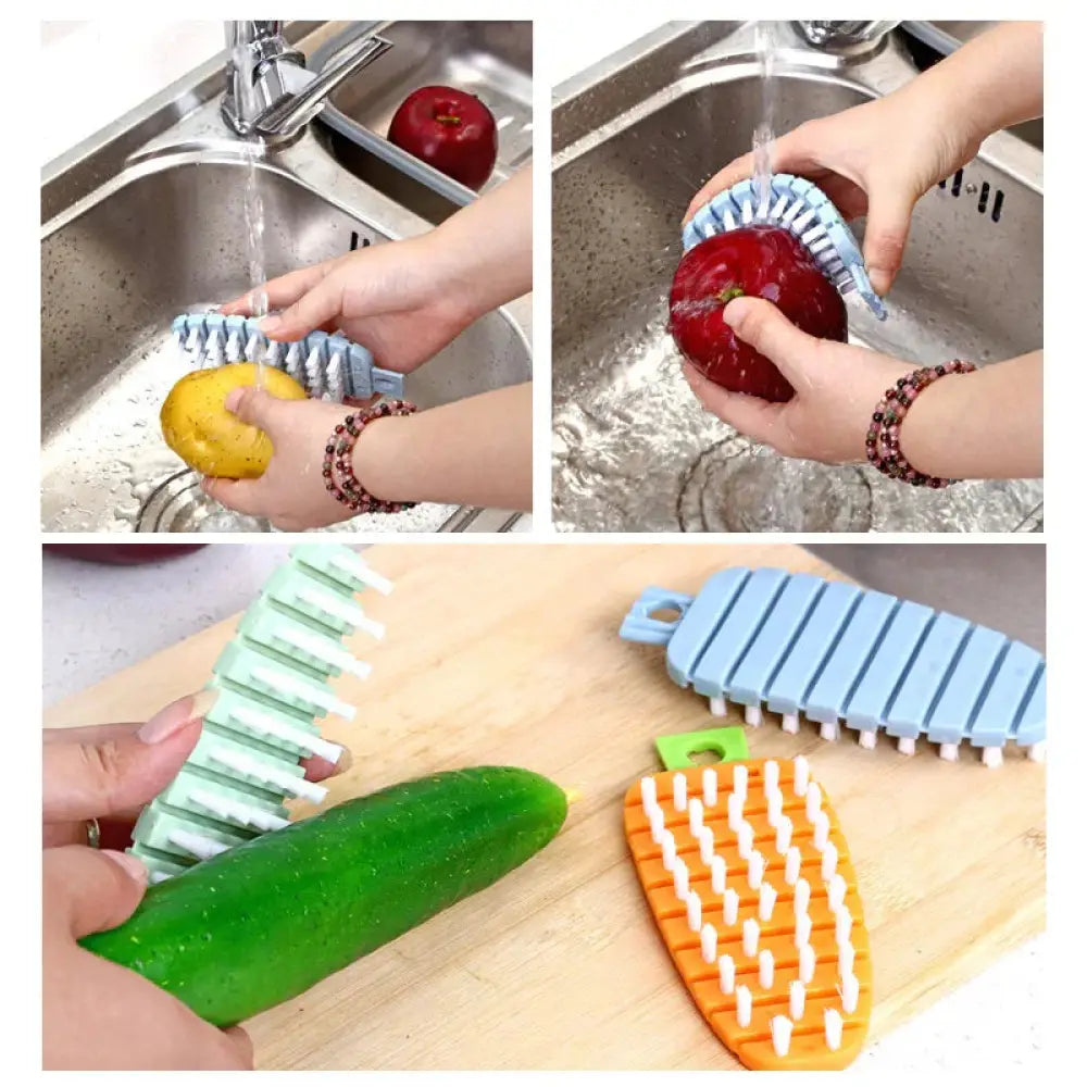 Flexible Silicone Vegetable and Fruit Cleaning Brush