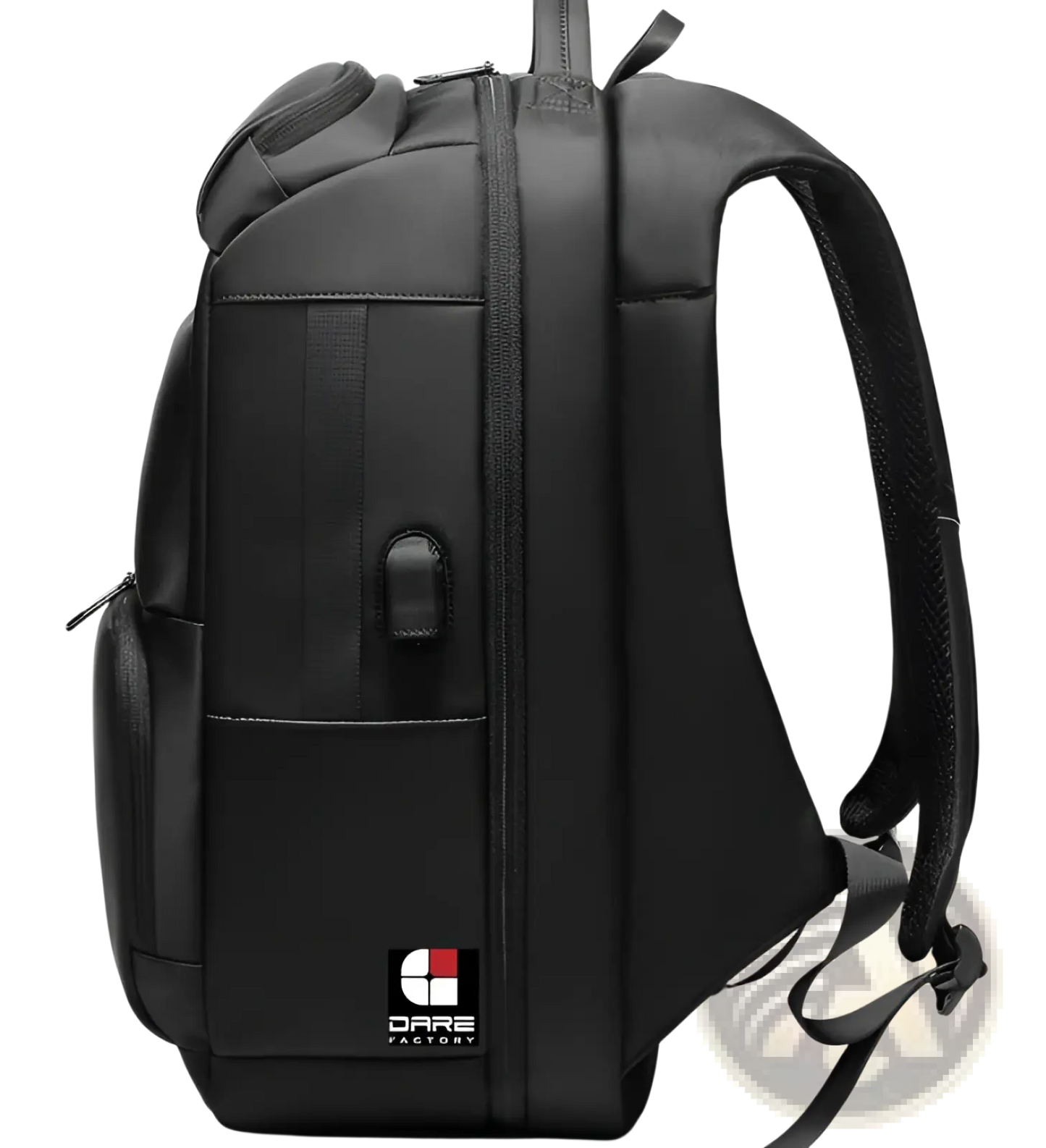 Multifunctional Black Nylon Laptop Backpack for Business and Travel