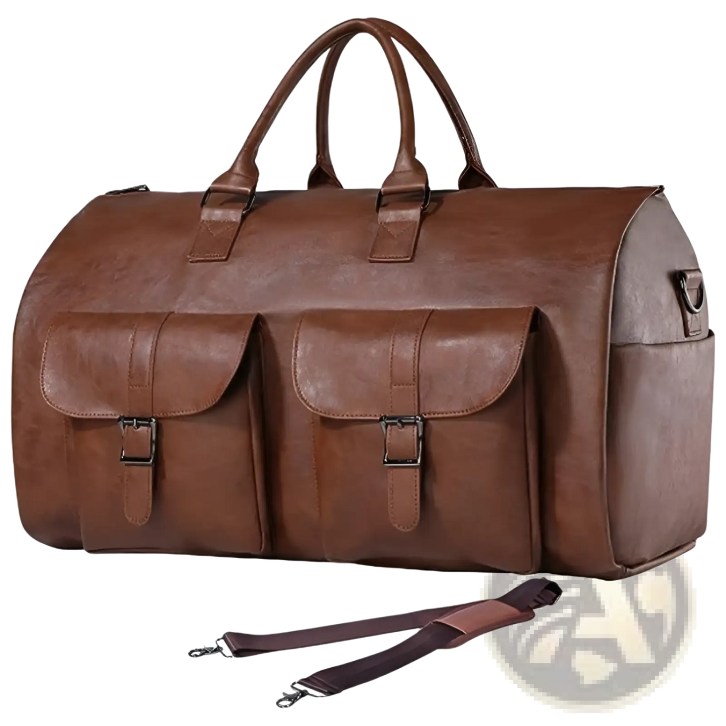 Multifunctional Canvas and Leather Folding Travel Duffel Bag