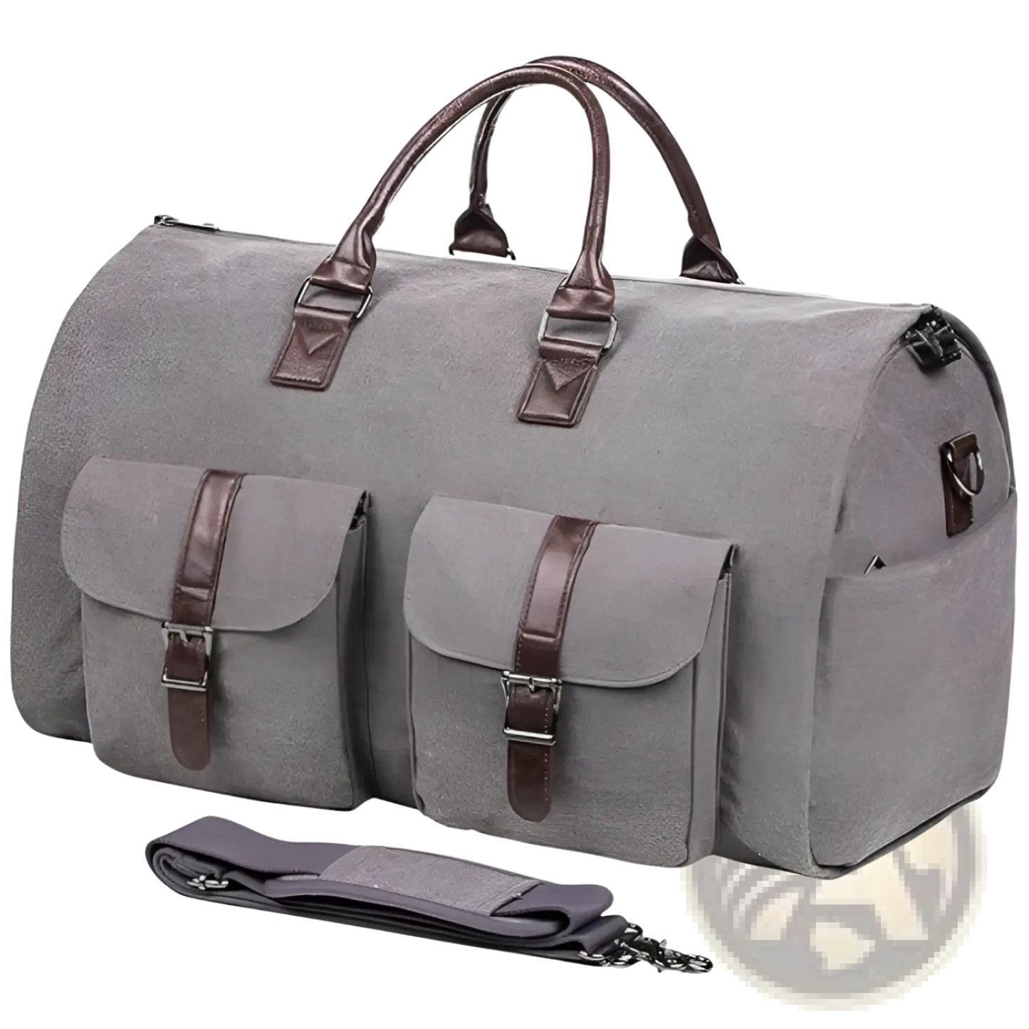 Multifunctional Canvas and Leather Folding Travel Duffel Bag