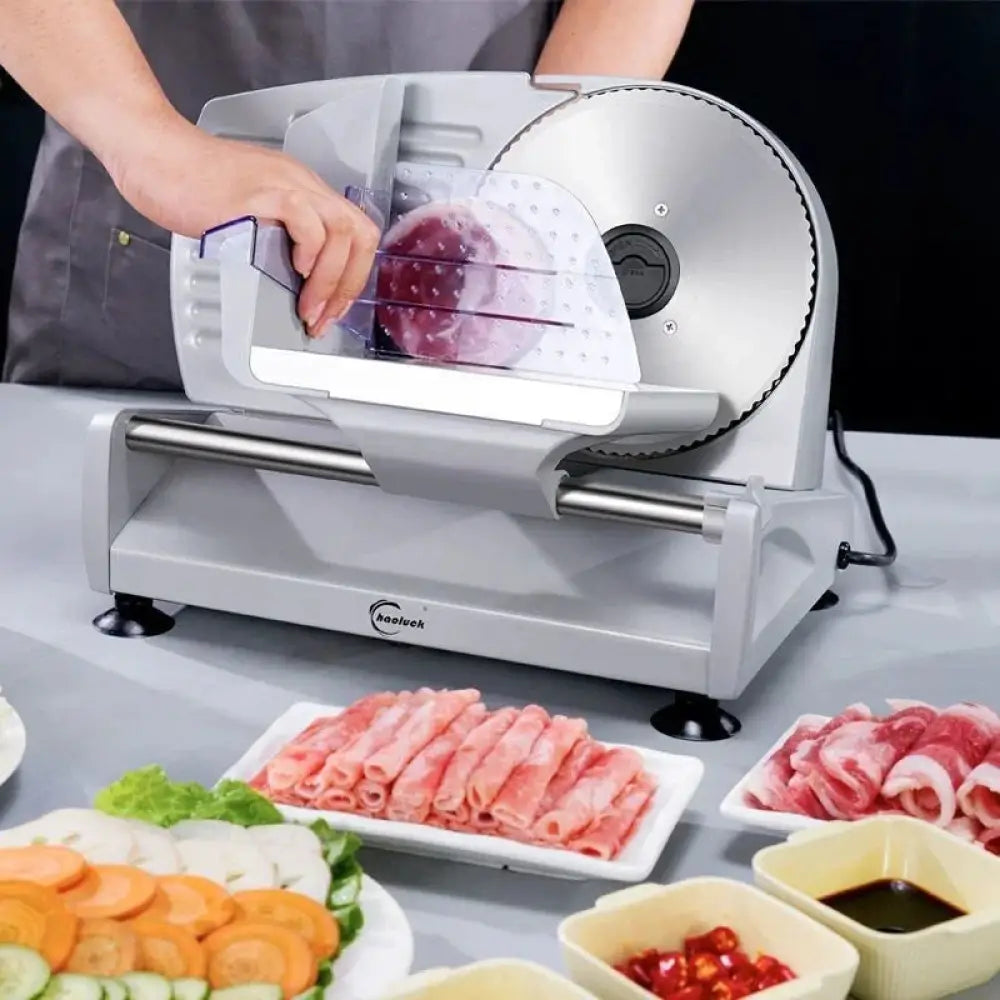 Adjustable Electric Meat and Deli Slicer with Precision Blade