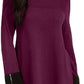 Alfani Women's Ottoman-Knit Tunic Sweater Dark Red Size Extra Small