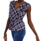 INC International Concepts Women's Tie-Hem Ruffle-Sleeve Top Black Size Medium