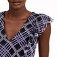 INC International Concepts Women's Tie-Hem Ruffle-Sleeve Top Black Size Medium