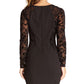 BCX Juniors' Sheer-Sleeve Bodycon Dress Black Size 3