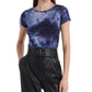 1.STATE Women's Tie Dye Brushed T-Shirt Blue Size X-Small
