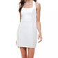 City Studios Junior's Halter Neck Bodycon Dress White Size 13