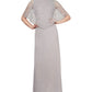 SL Fashions Women's Capelet Overlay Dress Grey Size 8 Petite