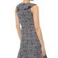 Michael Kors Women's Jacquard Fit & Flare Dress Silver Size Extra Large