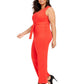 Vince Camuto Women's Plus Crepe Tie Front Wide Leg Jumpsuit Red Size 20W