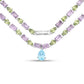 32.50 Carat Genuine Multi Stones .925 Sterling Silver Necklace