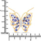 2.76 Carat Genuine Tanzanite and White Zircon .925 Sterling Silver Necklace