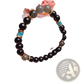 Natural Amethyst and Magnetic Stone Beaded Unisex Bracelet