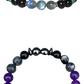 Natural Amethyst and Magnetic Stone Beaded Unisex Bracelet