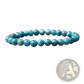 Natural Blue Apatite Polished Stone Elastic Bead Bracelet