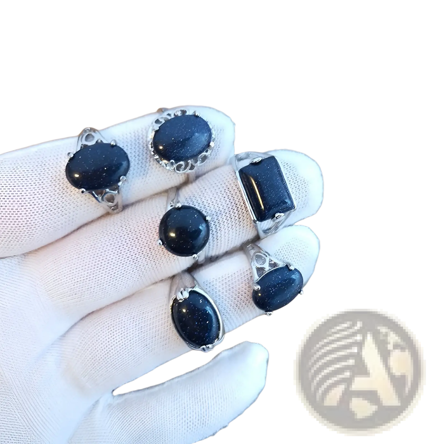 Natural Gemstone Silver Tone Statement Ring Collection