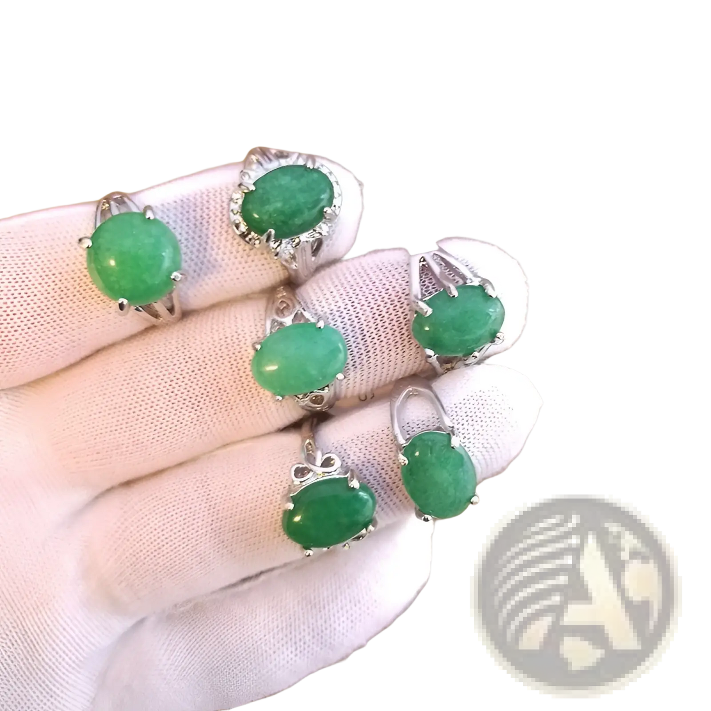Natural Gemstone Silver Tone Statement Ring Collection