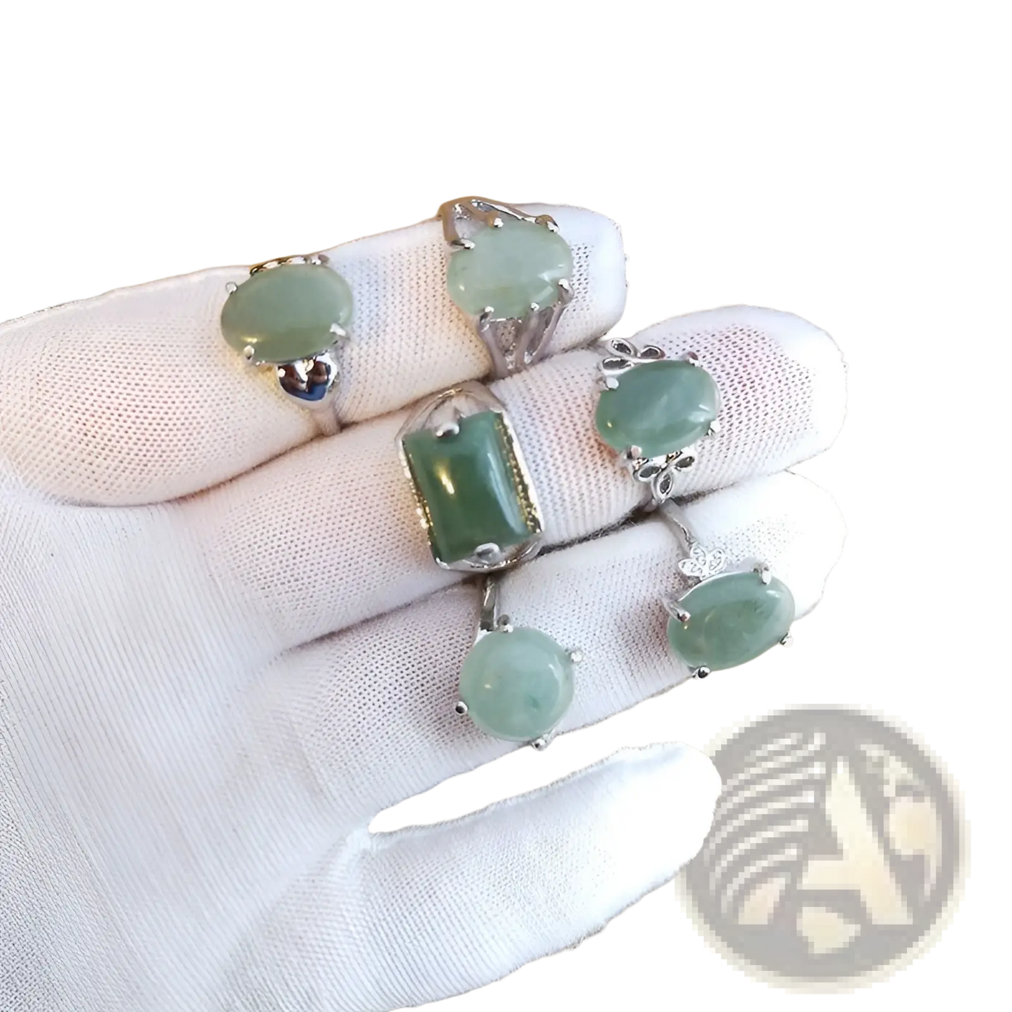 Natural Gemstone Silver Tone Statement Ring Collection