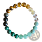 Natural Multi-gemstone Beaded Bracelet with Healing Crystals