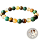 Natural Multi-gemstone Beaded Bracelet with Healing Crystals