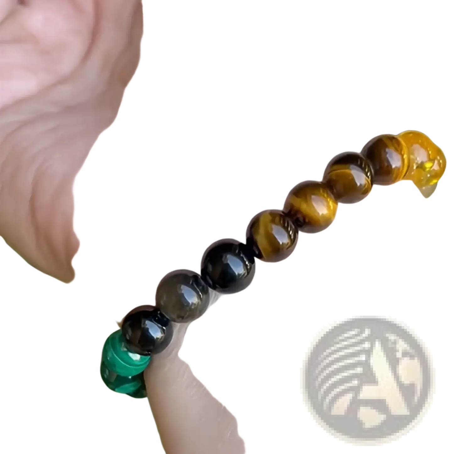 Natural Multi-gemstone Beaded Bracelet with Healing Crystals