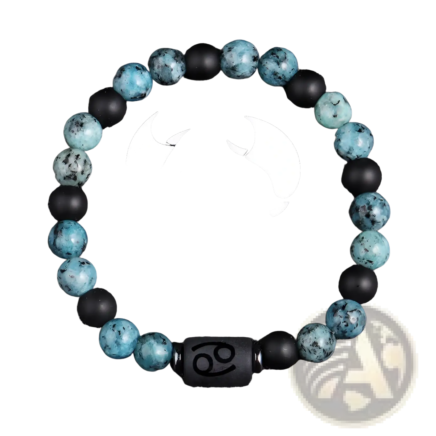 Natural Stone 12 Constellation Zodiac Obsidian Bracelet