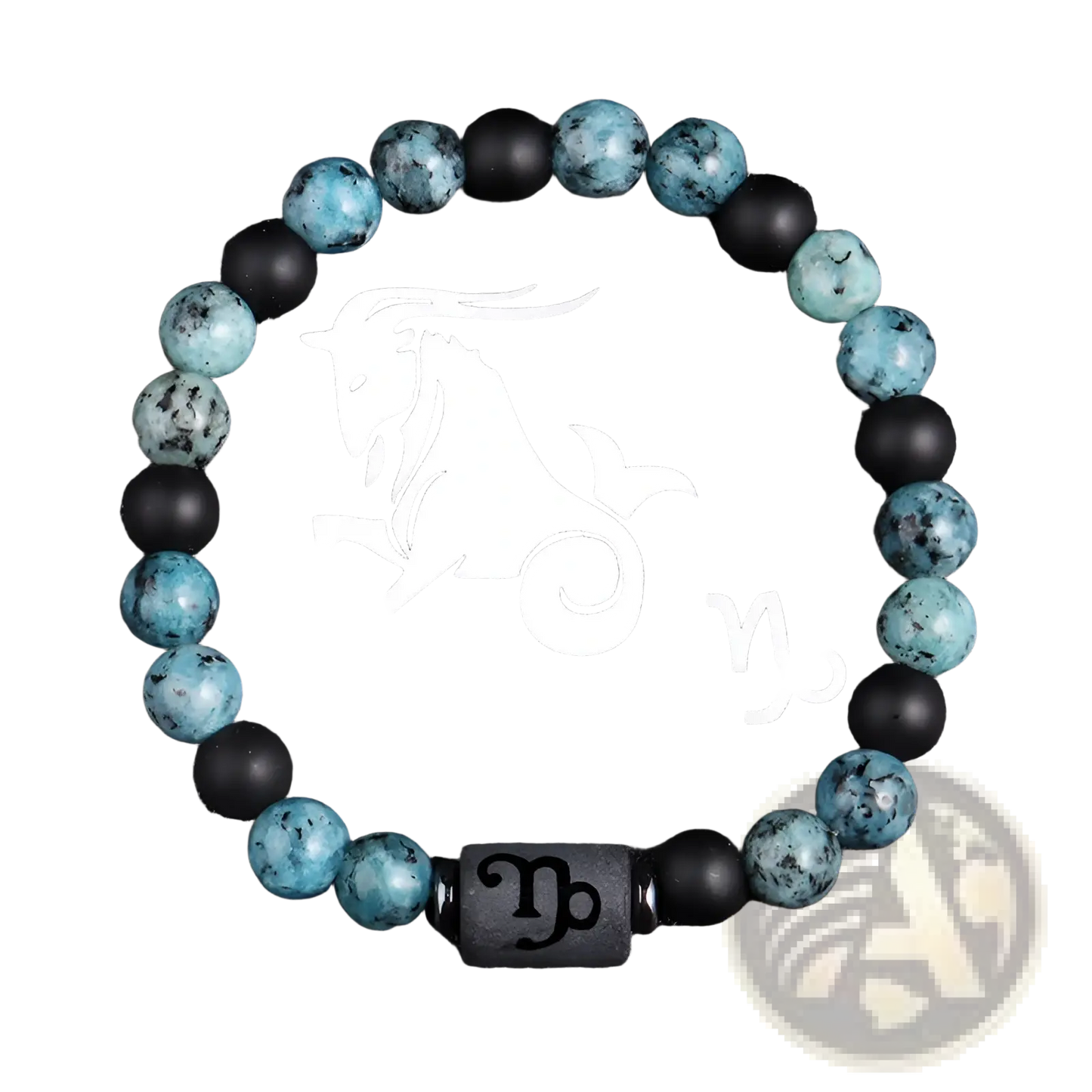 Natural Stone 12 Constellation Zodiac Obsidian Bracelet